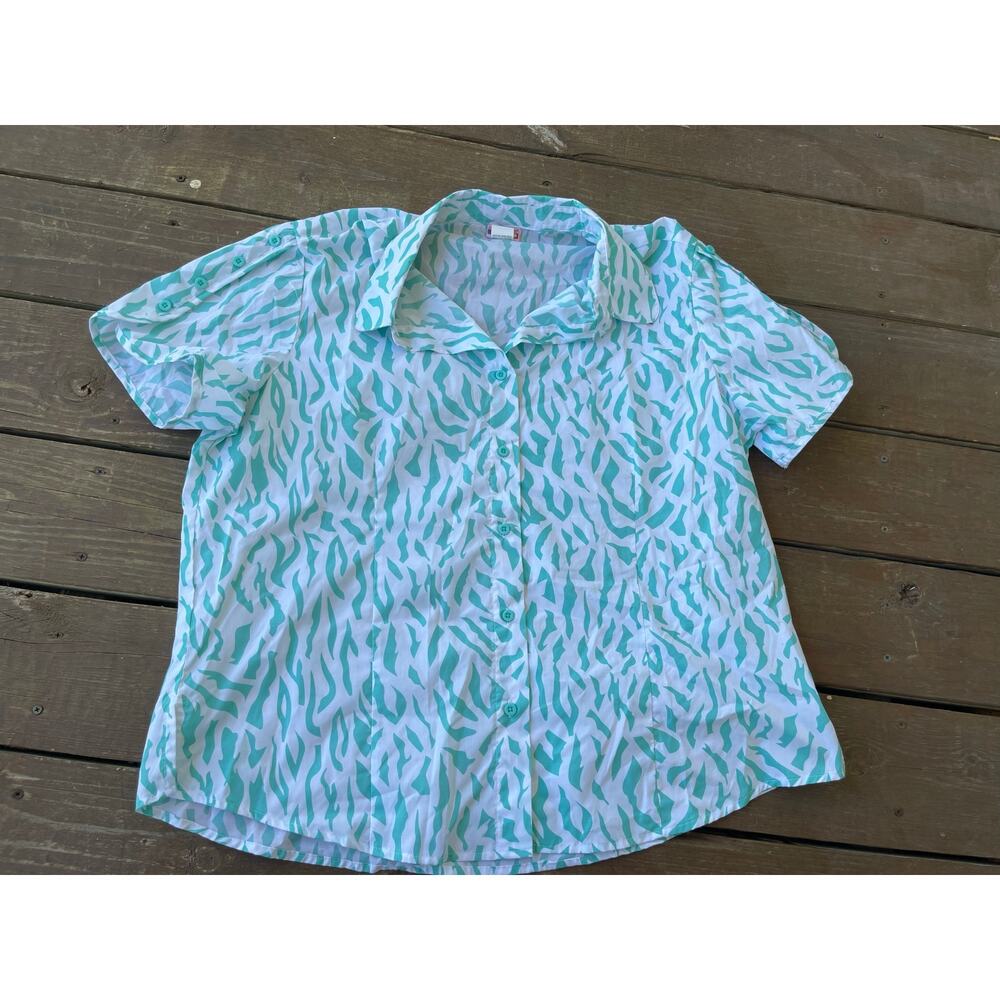 American Sweetheart vintage xl womens button front shirt0